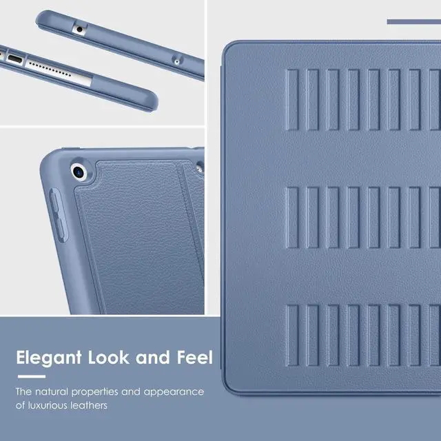 Alt view image 5 of 5 - VIKESI Case for iPad 9th / 8th / 7th Generation 10.2 inch (2021/2020/2019 Released),Multiple Angles Magnetic Stand Cover,Shockproof Back,Pencil Holder,and Auto Sleep/Wake,Mist Blue