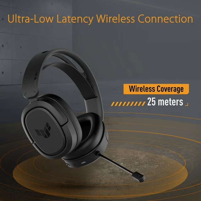 Alt view image 3 of 5 - ASUS TUF Gaming H1 Wireless Gaming Headset with Mic 2.4GHz via USBC, Virtual 7.1 Surround Sound, Deep Bass, Discord/TeamSpeak-Certified Mic, Lightweight, for PC, Mac, PS5, PS4, Switch, Mobi