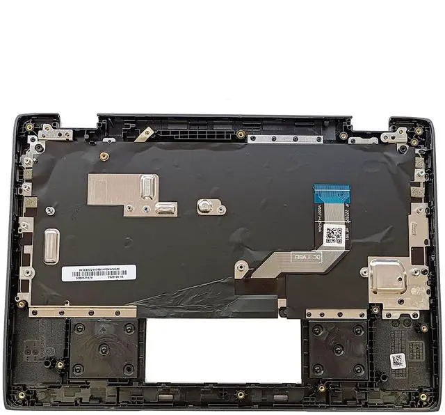 Main image of Lyinsen Replacement for Lenovo Chromebook 100E 2nd Gen AST 82CD Laptop Upper Case Palmrest Non-Backlit Keyboard Assembly Part 11.6" 5CB0Z21474 Top Cover Black
