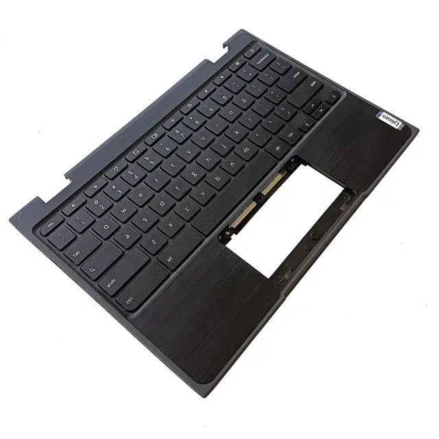 Alt view image 2 of 5 - Lyinsen Replacement for Lenovo Chromebook 100E 2nd Gen AST 82CD Laptop Upper Case Palmrest Non-Backlit Keyboard Assembly Part 11.6" 5CB0Z21474 Top Cover Black