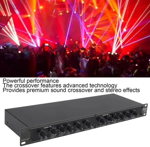 Alt view image 2 of 5 - 234XL Crossover, Professional Stereo 2/3 Way Mono 4 Way Crossover, Powerful Performance, Multifunctional Design, Stable and with US Plug 110V for Outdoor Stage Performance