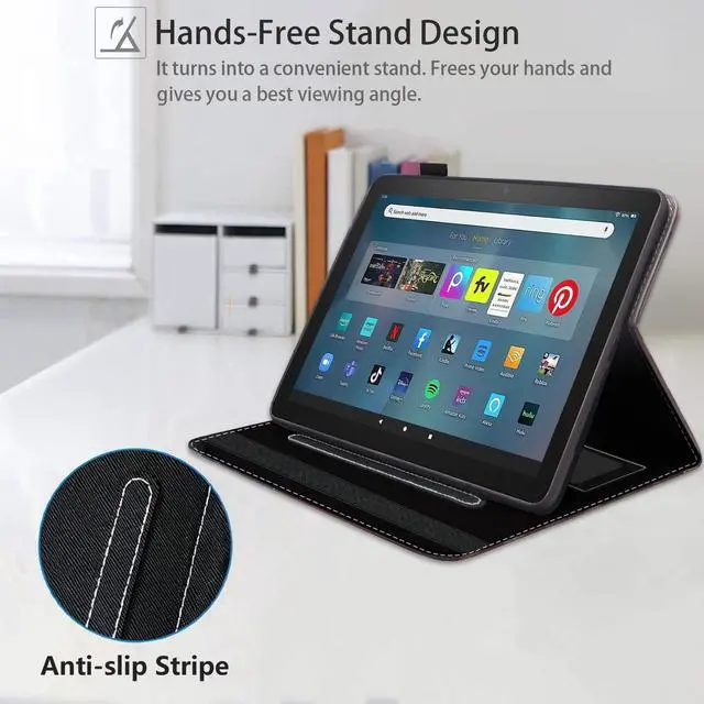 Alt view image 4 of 5 - POIUYTREW Case for All-New Fire Max 11 Tablet (11 Inch, 13th Generation, 2023 Release), PU Leather Folio Cover with Card Slot & Auto Wake/Sleep, Sunflower Floral Quote