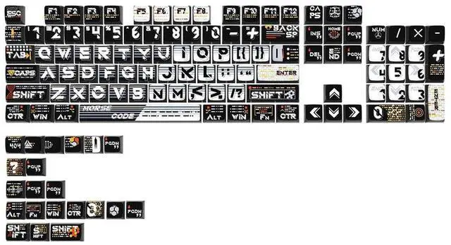 Main image of MERAYLAX Moss Code Theme keycaps of Mechanical Keyboard