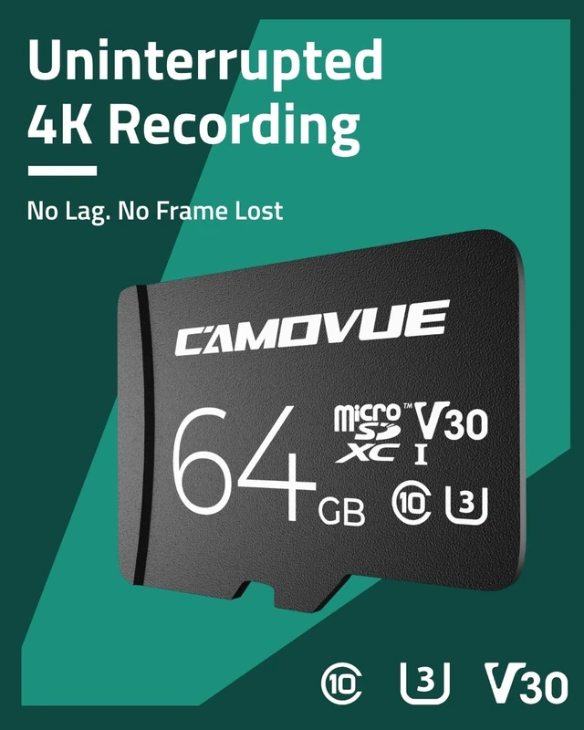 Alt view image 3 of 5 - CAMOVUE 64GB microSD Card, 4K Ultra HD Transmission, Max.100MB/s Read Speed