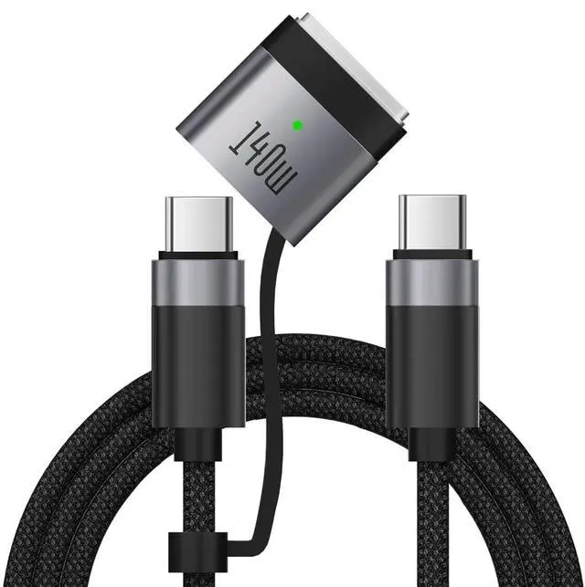 Main image of HNCSYaojia 140W USB-C to Magnetic3 Charger (6.6ft) Includes a 240W USB-C Adapter That Supports PD 3.1 Fast Charging and Features an LED Indicator. It is Compatible with MacBook and iPad.