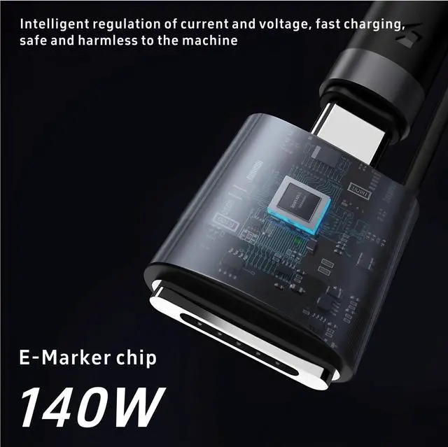 Alt view image 2 of 5 - HNCSYaojia 140W USB-C to Magnetic3 Charger (6.6ft) Includes a 240W USB-C Adapter That Supports PD 3.1 Fast Charging and Features an LED Indicator. It is Compatible with MacBook and iPad.