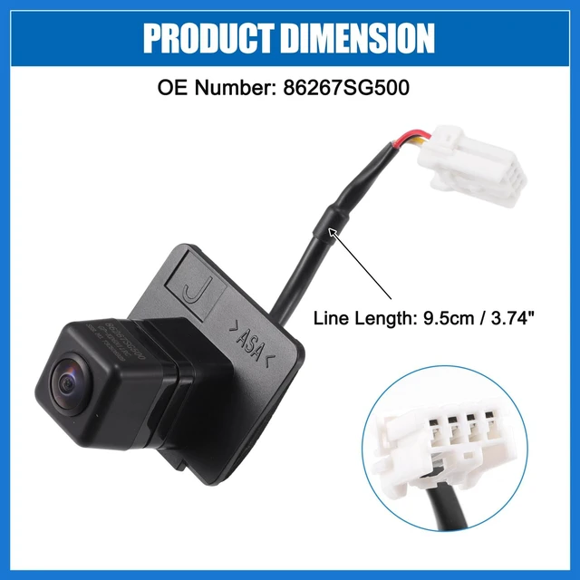 Alt view image 5 of 5 - VekAuto Car Rear View Back Up Camera Wide Angle Park Assist Reverse Camera Fit for Subaru Forester 2017 2018 No.86267SG500 - Pack of 1 Auto Accessories