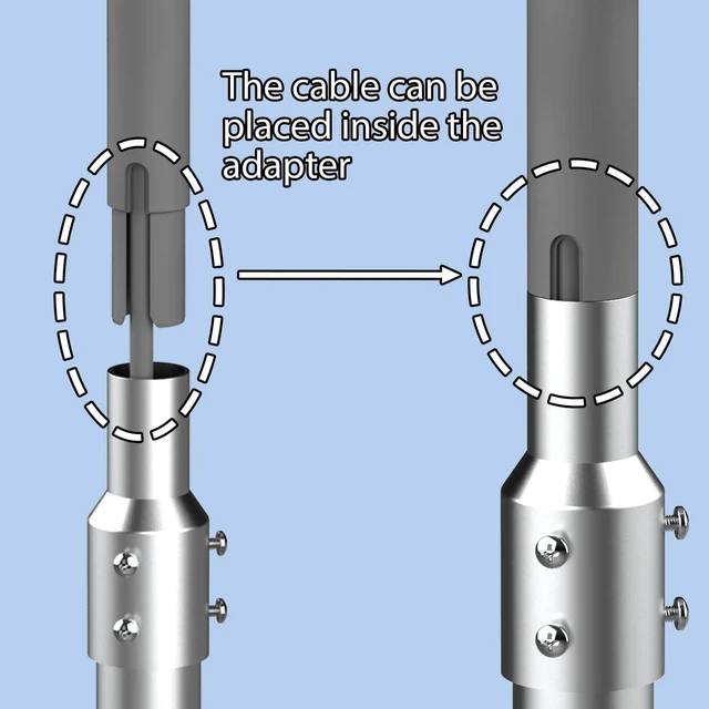 Alt view image 3 of 5 - Starlink Pipe Adapter, Designed for Starlink Second-Gen Dish, Mast Reducer Joint 2.0 Pipe Adapter, Suitable for TV Mast and Satellite Mast
