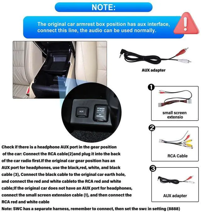 Alt view image 3 of 5 - SIXWIN Android 13 Car Stereo for Honda Accord 2008 2009 2010 2011 2012 2013 10.1 Inch Touch Screen 2G+64G CarPlay Android Auto Car Radio Bluetooth GPS Navigation HiFi WiFi FM SWC Backup Camera MIC