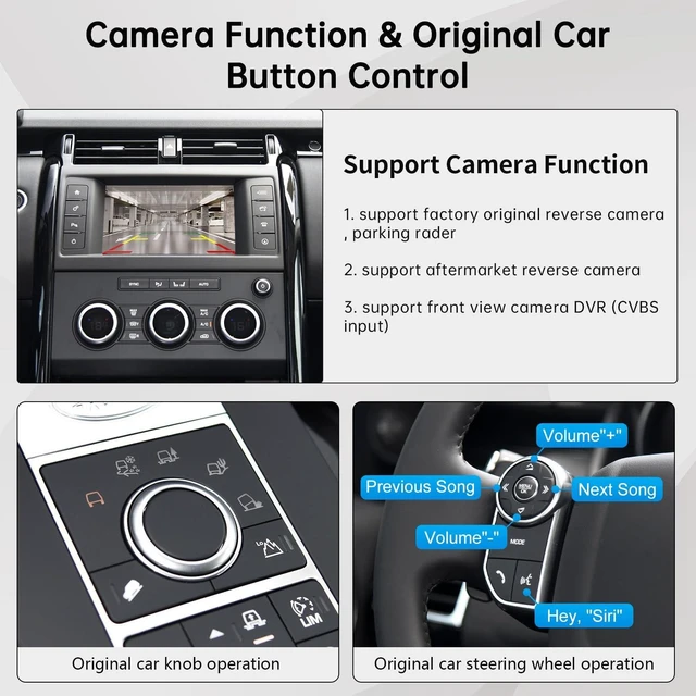 Alt view image 4 of 5 - Road Top CarPlay Retrofit Kit for Land Rover with Harman 8" Screen
