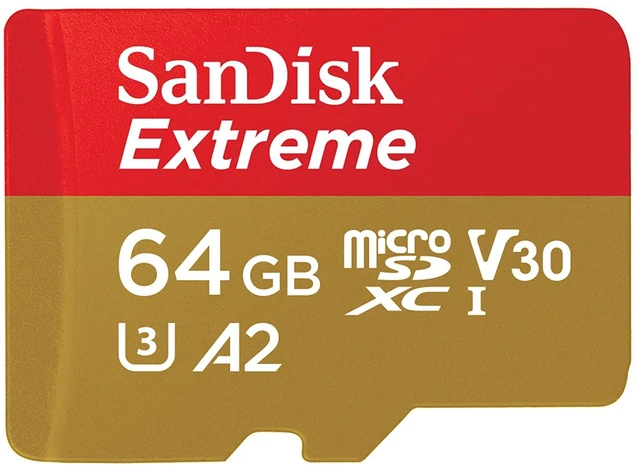 Main image of SANDISK 64GB Extreme microSD Card + Adapter, Up to 170MB/s Read Speeds
