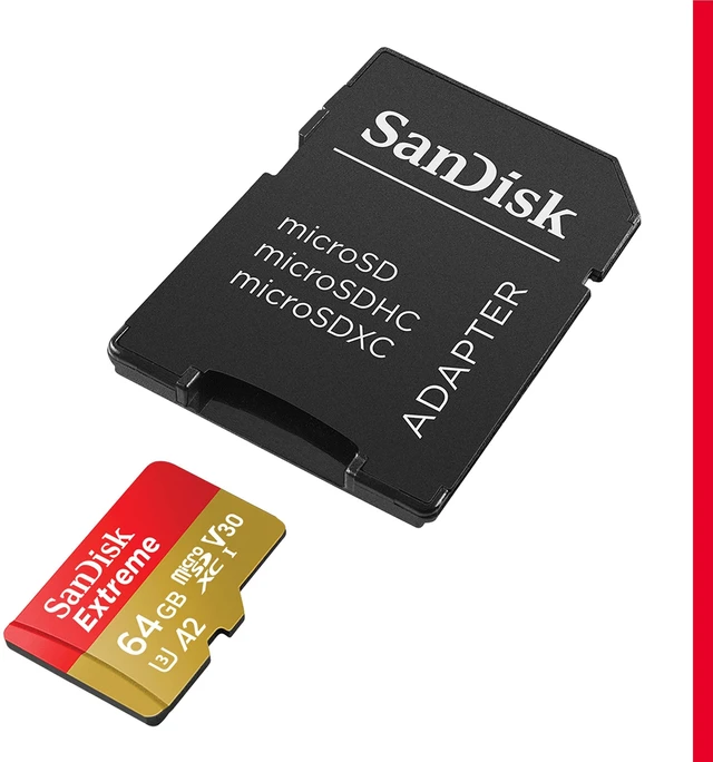 Alt view image 2 of 5 - SANDISK 64GB Extreme microSD Card + Adapter, Up to 170MB/s Read Speeds