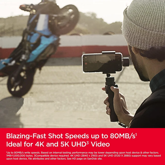Alt view image 3 of 5 - SANDISK 64GB Extreme microSD Card + Adapter, Up to 170MB/s Read Speeds