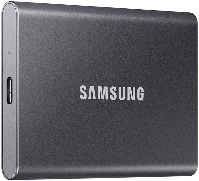 Main image of Samsung T7 Portable SSD 1TB Titan Gray, USB 3.2 Gen 2, Up to 1,050MB/s