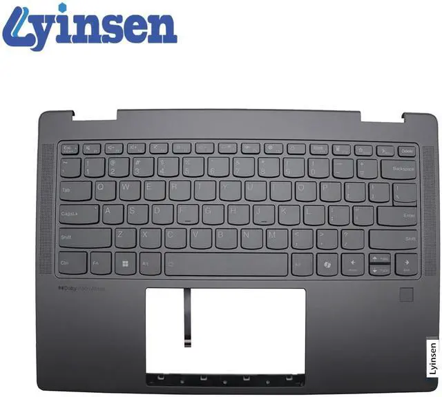 Alt view image 2 of 5 - Lyinsen Replacement for Lenovo Yoga 7 14IML9 2-in-1 Laptop Upper Case Palmrest Keyboard Assembly Part 14" 5CB1N97636 Top Cover Grey