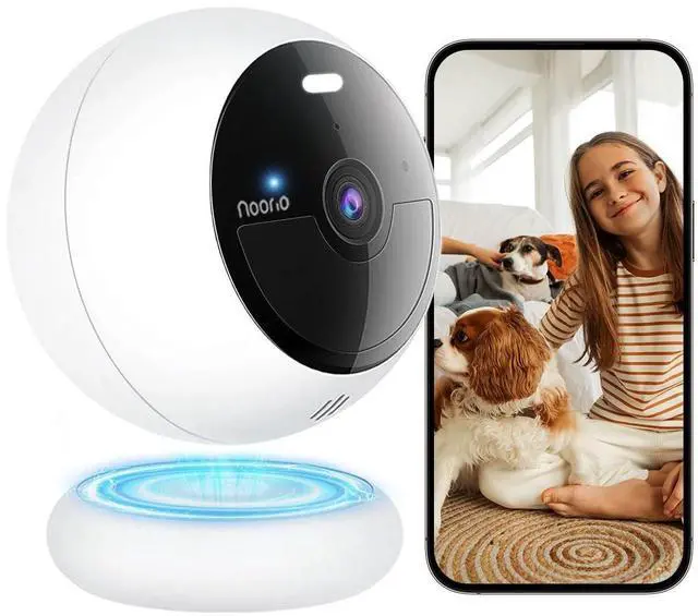 Main image of Noorio Security Cameras Wireless Outdoor Magnetic, Battery Powered Indoor Camera for Home Security, 1080P Human/Pet Detection, Bulit-in 32GB Storage, Color Night Vision