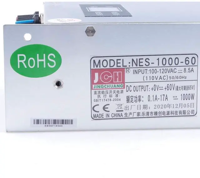 Alt view image 3 of 5 - LIVISN Adjustable DC Power Voltage Converter AC 110V to DC 0-60V 0-17A Module 60V 17A Switching Power Supply Digital Display 1000W Voltage Regulator Built in Cooling Fan (0-60V 0-17A)