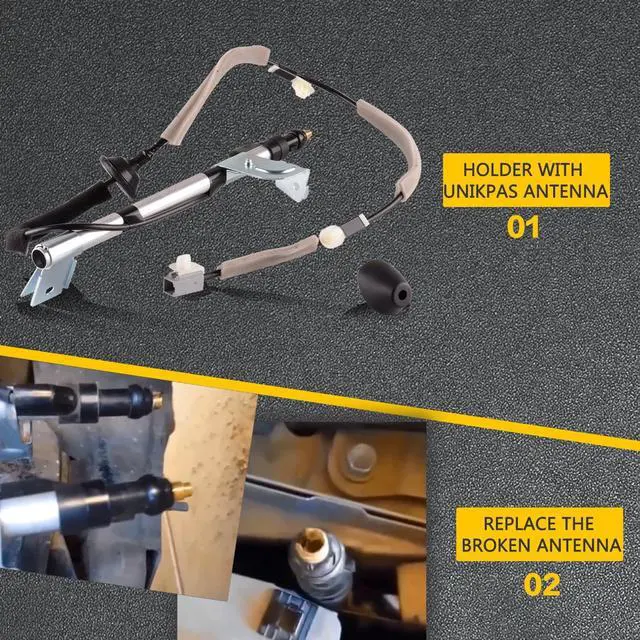 Alt view image 5 of 5 - Unikpas Antenna Assembly Holder w/Antenna Base&Nut Repair Kit Compatible for Toyota FJ Cruiser 2007-2014 Manual Type Antenna Holder