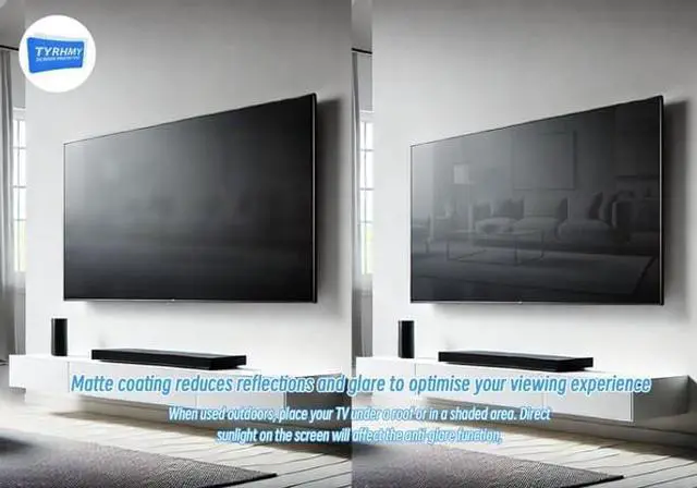 Alt view image 3 of 5 - TYRHMY 40 Inch Anti Glare TV Screen Protector Anti Glare for TV Blue Light Filter Matte Finish for Glare Reduction, Reflection Control, and Optimising glare on TV screens