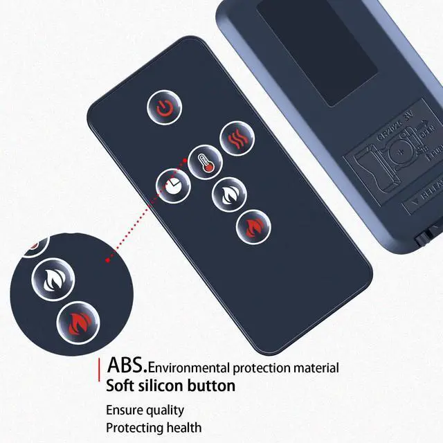Alt view image 4 of 5 - SJUIF Replacement Remote Control for Napoleon Electric Fireplace W190-0095 NEFL32FH NEFL42FH NEFL50FH NEFL60FH NEFL72FH NEFL100FH NEFL42FH-MT NEFL50FH-MT NEFL60FH-MT Fireplace Heater