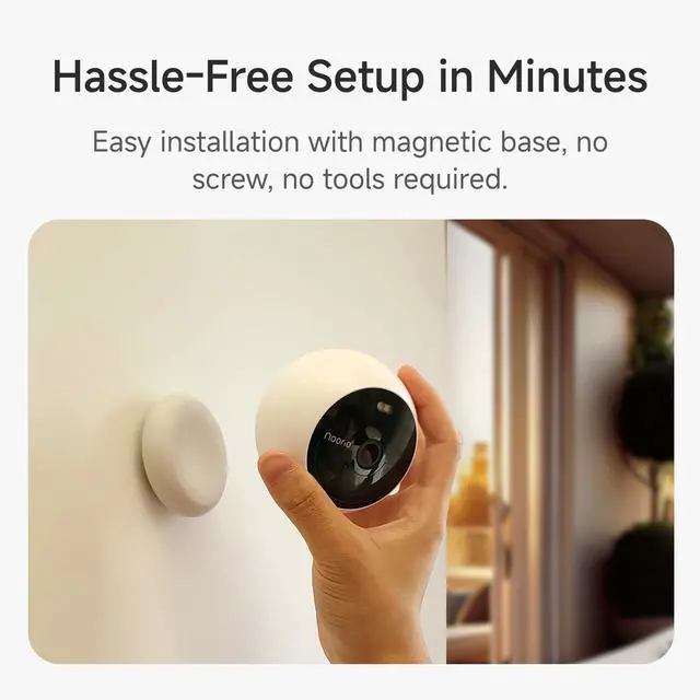 Alt view image 2 of 5 - Noorio Solar Security Cameras Wireless Outdoor, 1080P Battery Powered Magnetic Outdoor Camera with AI Motion Detection, 2.4G WiFi Only, Color Night Vision, Local Storage, 4-Pack