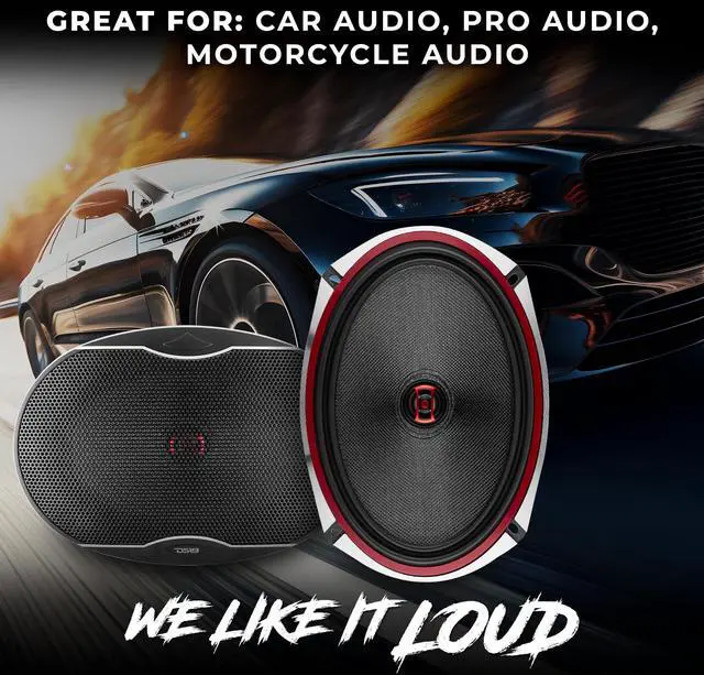 Alt view image 5 of 5 - DS18 EXL-SQ6.9 6X9Inch, 3-Ohm 2 -Way High Sound Quality Coaxial Car Speakers, with Sleek Compact Design Providing Superior Bass Response, 560 Watts -Set of 2, Black