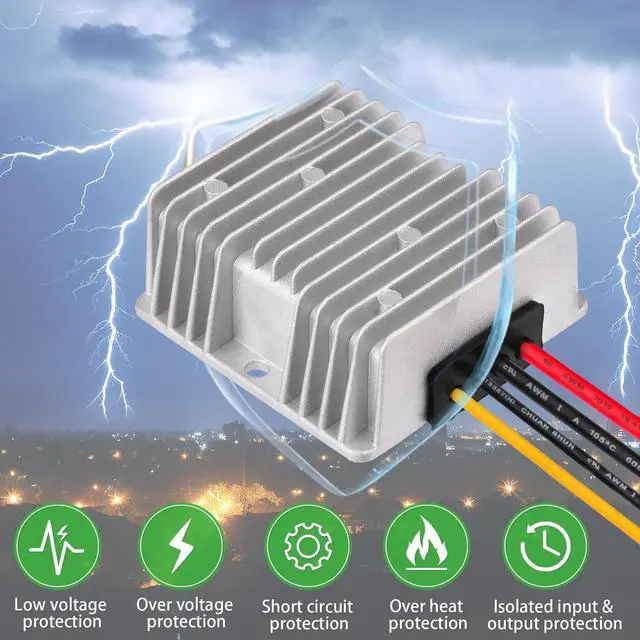 Alt view image 5 of 5 - 24V to 48V DC Step UP Converter for Starlink,ELFCULB 3A 144W Power Supply Voltage Booster Converter Regulartor