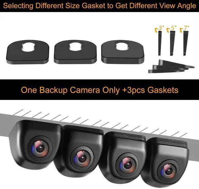 Alt view image 3 of 5 - NATIKA Chrome Backup/Front View Camera,IP69K Waterproof Good Night Vision HD and Super Wide Angle Metal OEM Style Chrome Reverse Rear View Backup Camera for Cars Pickup Trucks SUVs RVs Vans (Chrome)