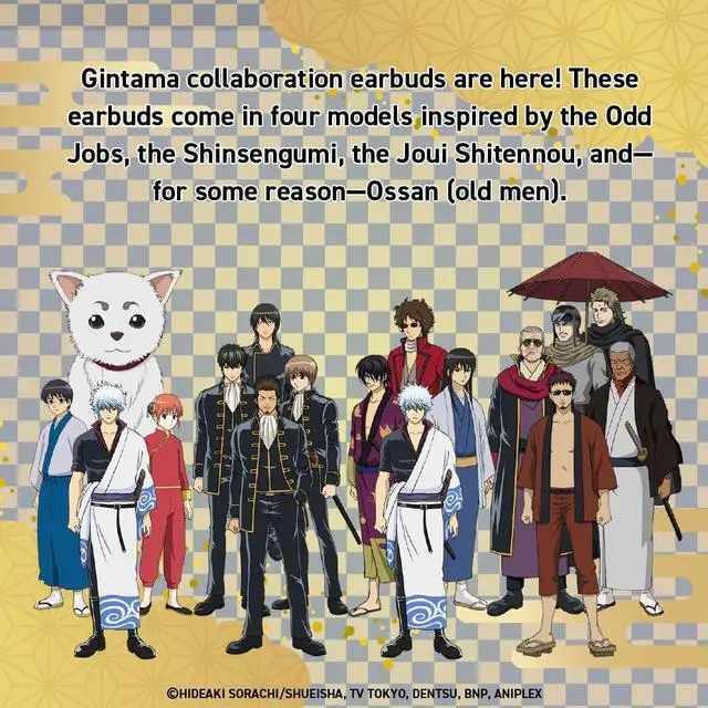 Alt view image 3 of 5 - AVIOT TE-V1R-GTO Gintama Collaboration Wireless Earbuds Officially Licensed, Sepcial Package,Desgin,Japanese Sepcial Voice, Adaptive Noise Cancelling, Bluetooth 5.3(Ossan Model)