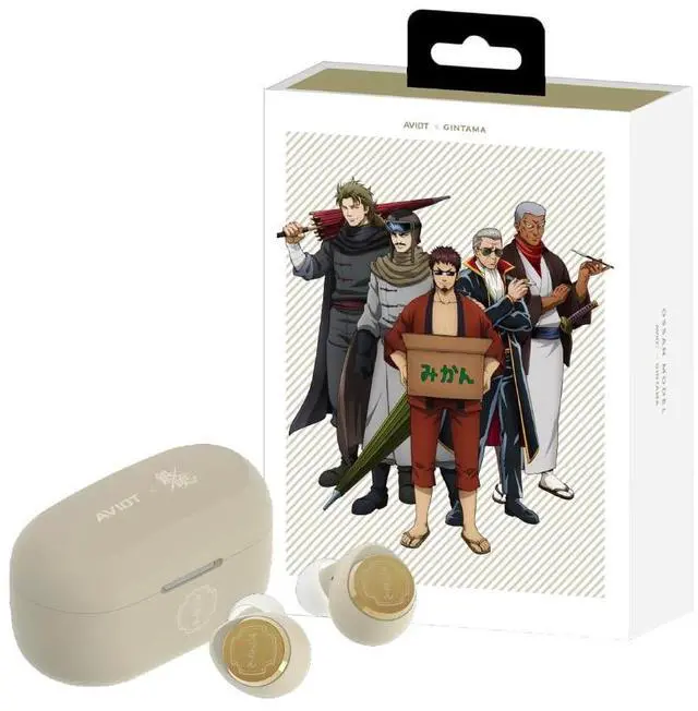 Main image of AVIOT TE-V1R-GTO Gintama Collaboration Wireless Earbuds Officially Licensed, Sepcial Package,Desgin,Japanese Sepcial Voice, Adaptive Noise Cancelling, Bluetooth 5.3(Ossan Model)