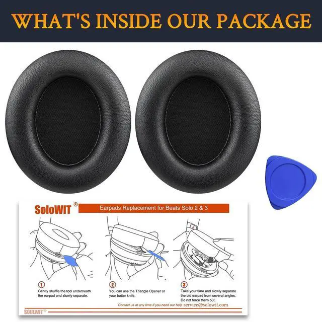 Alt view image 4 of 5 - SOULWIT Lambskin Replacement Earpads for Beats Studio Pro Wireless Noise Cancelling Headphones, Cushions Ear Pads with High-Density Noise Isolation Foam - Black