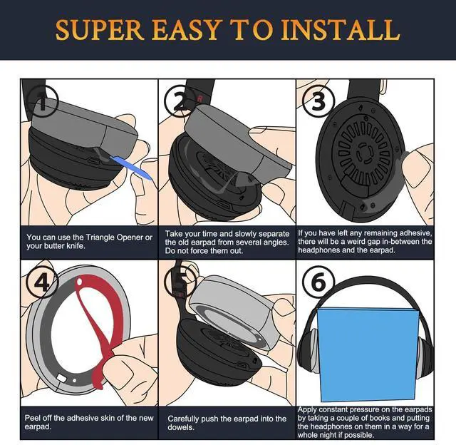 Alt view image 5 of 5 - SOULWIT Lambskin Replacement Earpads for Beats Studio Pro Wireless Noise Cancelling Headphones, Cushions Ear Pads with High-Density Noise Isolation Foam - Black