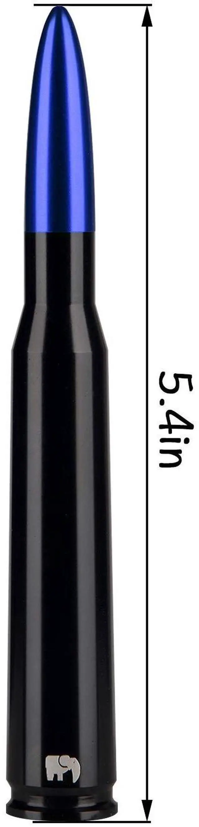 Alt view image 2 of 5 - ONE250 50 Cal Caliber Bullet Style Antenna, Compatible with GMC Sierra (2000-2024), GMC Canyon (2015-2024), GMC Acadia (2007-2019), GMC Terrain - Designed for Optimized FM/AM Reception (Blue)