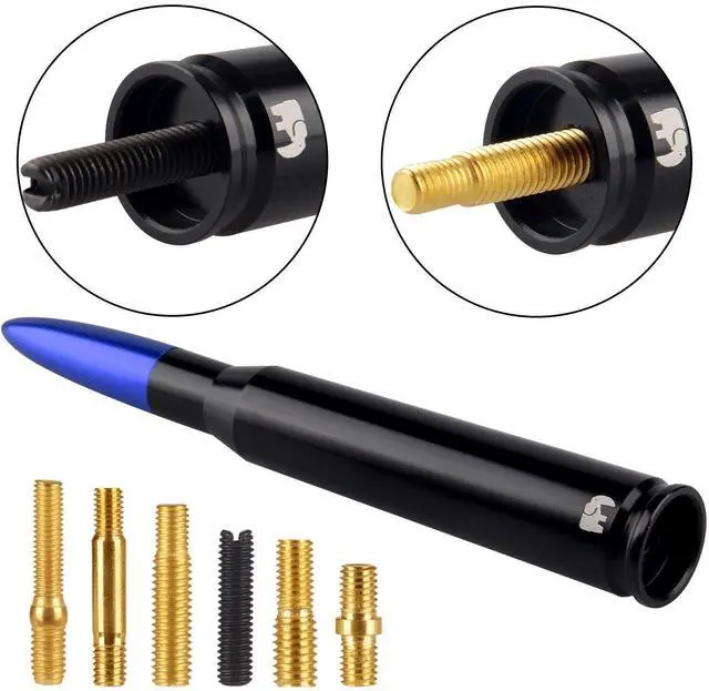 Alt view image 5 of 5 - ONE250 50 Cal Caliber Bullet Style Antenna, Compatible with GMC Sierra (2000-2024), GMC Canyon (2015-2024), GMC Acadia (2007-2019), GMC Terrain - Designed for Optimized FM/AM Reception (Blue)