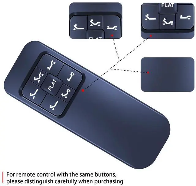 Alt view image 4 of 5 - RYQIF Replacement Remote Control for Naomi Home 12811G 12811-02, Richmat HJC25 HJC26, Dr. Oz NL200UB 127780C180201 Control Box 127780C180169 NL200U Adjustable Bed Base