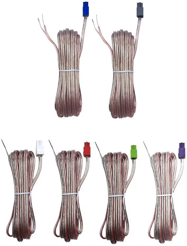 Main image of 6X Pcs Red Gray Speaker Sound Wires Cords Cables Compatible with Sony Home Cinema Theater System