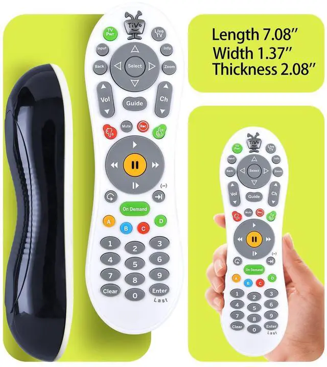 Alt view image 5 of 5 - RYQIF Replacement Remote Control fits TiVo MEDIACOM RCN TIVO SMLD-00266-000 URC-7020BC0-XXXX-R -White