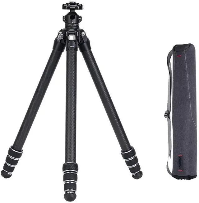 Main image of FALCAM TreeRoot F38 Quick Lock Lite Carbon Fiber Travel Tripod with Ball Head Load Capacity 3kg/6.6lbs, Max Vertical Payload 40Kg/88lbs for Cameras, All-Terrain Stability (C141K-301)