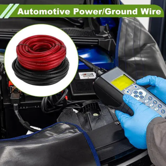 Alt view image 2 of 5 - HOPESPANNER 1/0 Gauge Copper - Clad Aluminum (CCA) Automotive Wire Power Wire Battey Cable Car Audio Speaker RV Trailer & Amp Wire- 50FT Each-Black& Red