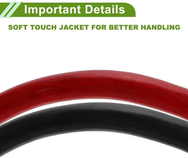 Alt view image 4 of 5 - HOPESPANNER 1/0 Gauge Copper - Clad Aluminum (CCA) Automotive Wire Power Wire Battey Cable Car Audio Speaker RV Trailer & Amp Wire- 50FT Each-Black& Red