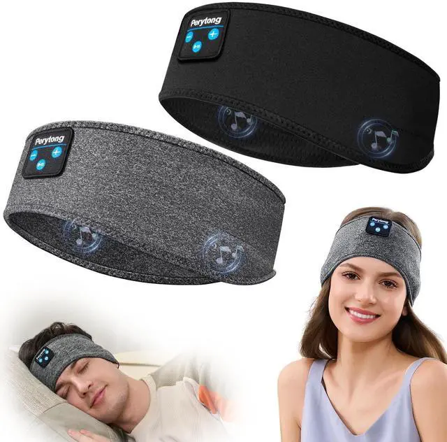 Main image of Perytong 2 Pack Sleep Headphones, Sleeping Headphones ^^ Bluetooth Headband with Ultra-Thin HD Stereo Speaker, Wireless Headphone for Sports, Insomnia, Yoga, Air Travel, Meditation