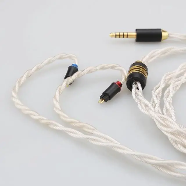 Alt view image 3 of 5 - Tirstrup 2 Pin IEM Earphone Cable for Inear Monitor-Silver Plated Copper Connector 2Pin 0.78mm /MMCX/Sens IE80/IE40Pro/IE100/IE300/ATH-E40/E50/IM50/IM70 (4.4mm)