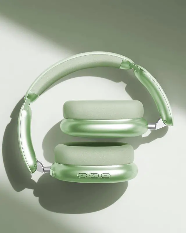 Alt view image 3 of 5 - Wentronic Y02 Active Noise Cancelling Headphones, Wireless Over-Ear Bluetooth 5.4 Headphones with Microphone, 60H Playtime, Hi-Res Audio, Big Bass, Foldable Lightweight for Travel Home Office,