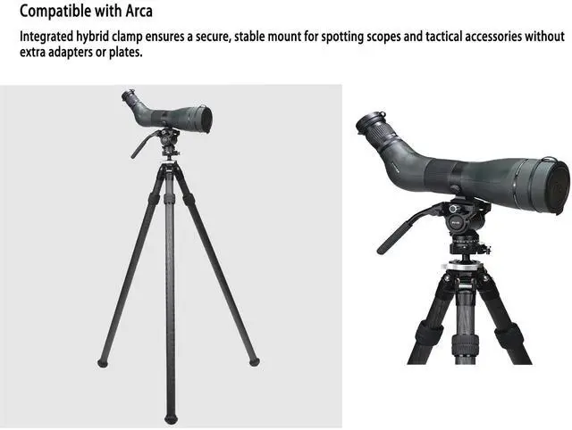 Alt view image 5 of 5 - Leofoto STO-322CX Inverted Carbon Fiber Tripod for Hunting/Shooting, 36mm Durable Sand-Proof Leg, Integrated Lever-Release Ball Head, Compatible with Arca & Picatinny
