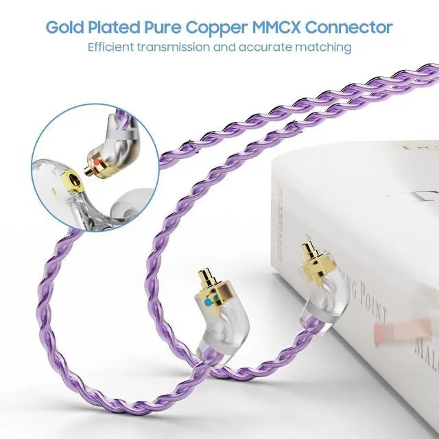 Alt view image 2 of 5 - BASN SC100 Silver Plated Earphone Cable, 150cm MMCX Detachable Cable for in-Ear Monitors - Designed for BASN Series IEMs Including Bsinger & Bmaster