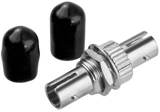 Alt view image 2 of 2 - Duogalia 500 Pack Fiber Optical Coupler ST Fiber Optical Cable Barrel Connector ST to ST Bulkhead Singlemode (Black)