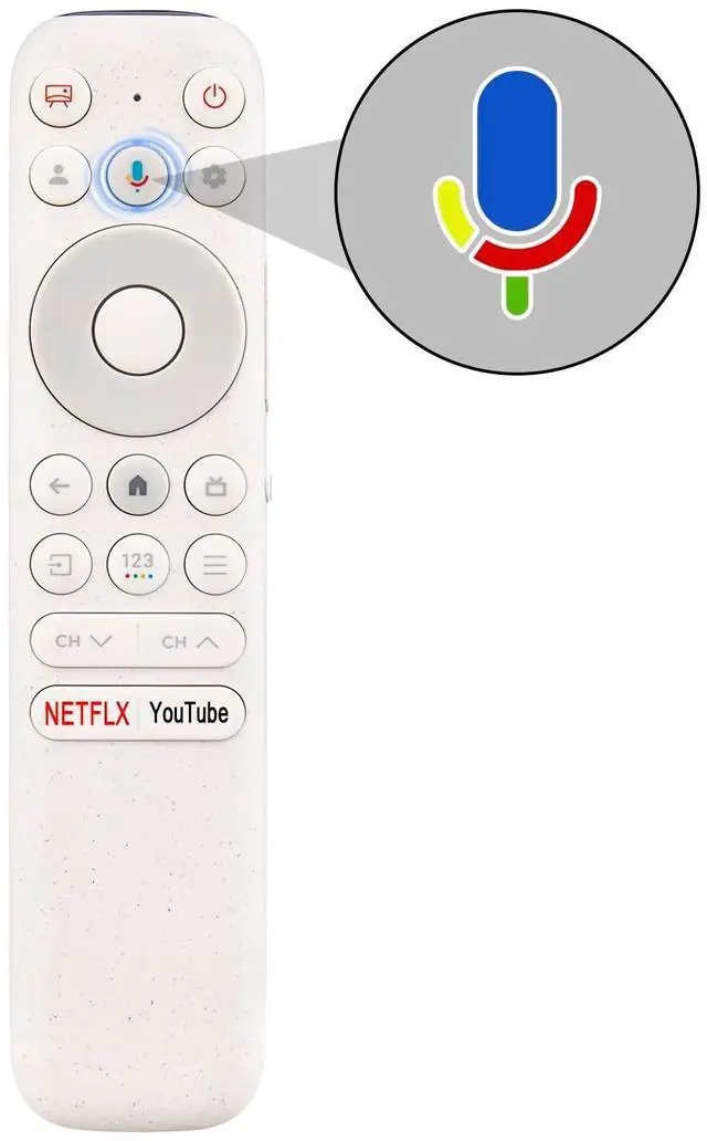Alt view image 2 of 5 - Beyution RC902N Replacement Voice Remote Control fit for TCL NXTVISION Series QLED 4K UHD Smart TV 55A300W 65A300W 75A300W 85A300W, 2024 Model