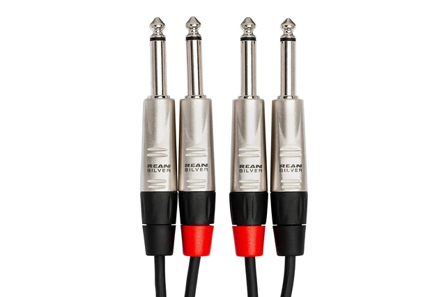 Alt view image 3 of 5 - Hosa HPP-015X2 Pro Stereo Interconnect, Dual REAN 1/4-inch TS to Same - 15 foot