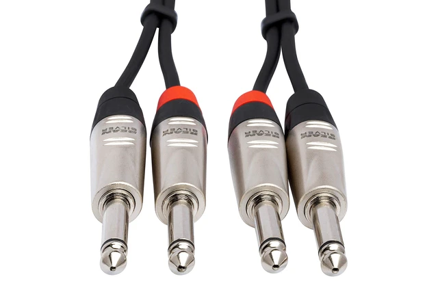 Alt view image 4 of 5 - Hosa HPP-015X2 Pro Stereo Interconnect, Dual REAN 1/4-inch TS to Same - 15 foot
