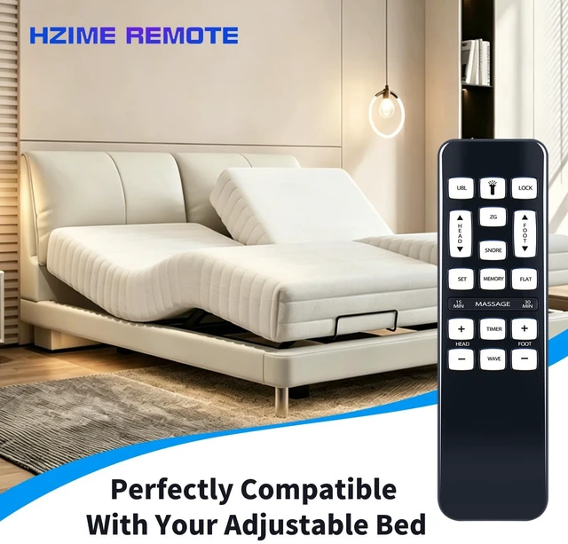 Alt view image 2 of 5 - HZIME New Replacement Remote Control Compatible for iDealBed iEscape Adjustable Bed Base